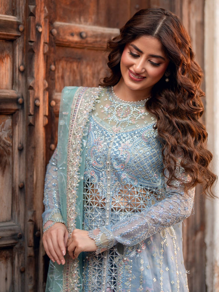 D - 602 | Sona Gachi Unstitched Luxury Formals By Bin Ilyas - Rabbani Cloth House
