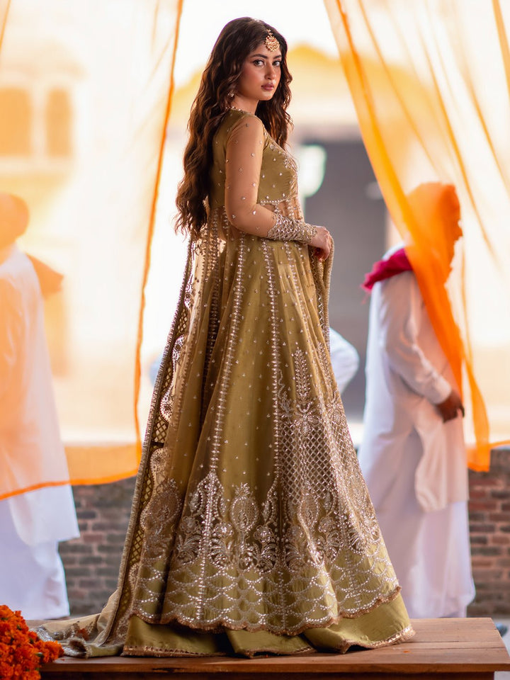 D - 605 | Sona Gachi Unstitched Luxury Formals By Bin Ilyas - Rabbani Cloth House