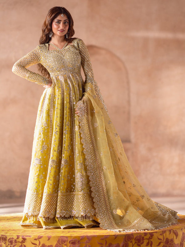 D - 606 | Sona Gachi Unstitched Luxury Formals By Bin Ilyas - Rabbani Cloth House