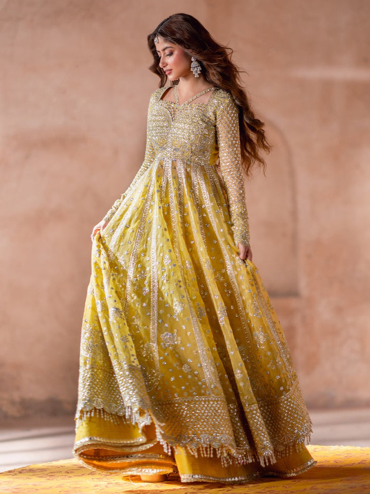 D - 606 | Sona Gachi Unstitched Luxury Formals By Bin Ilyas - Rabbani Cloth House