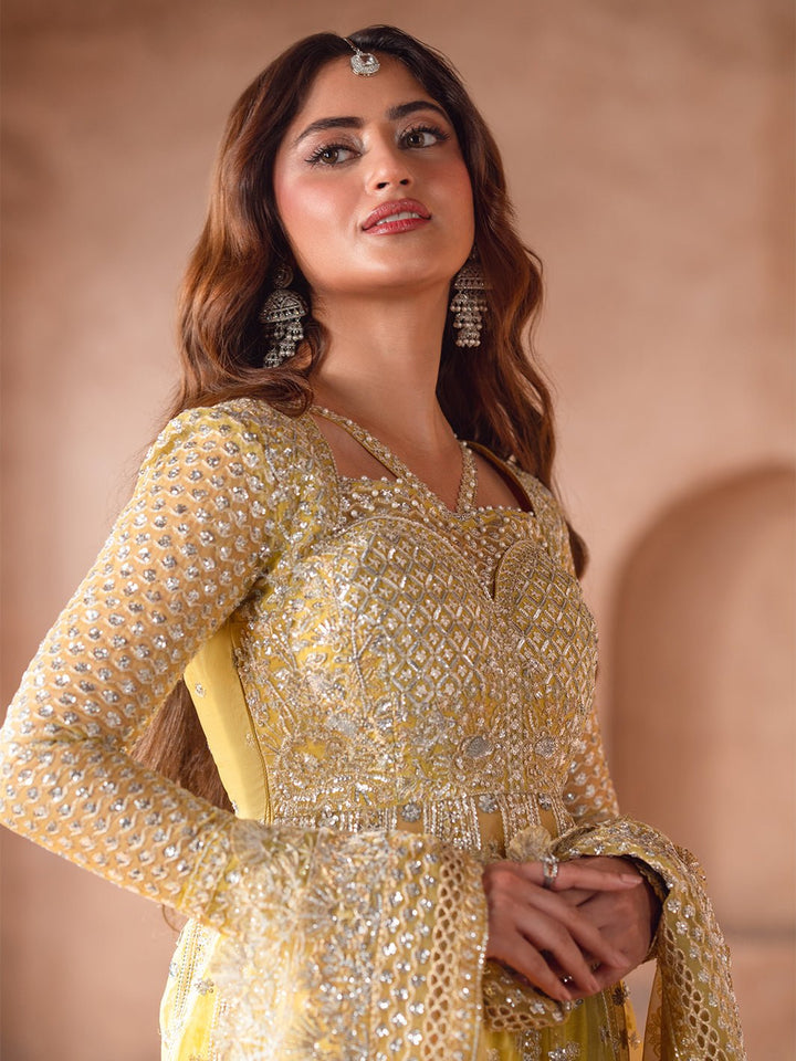 D - 606 | Sona Gachi Unstitched Luxury Formals By Bin Ilyas - Rabbani Cloth House