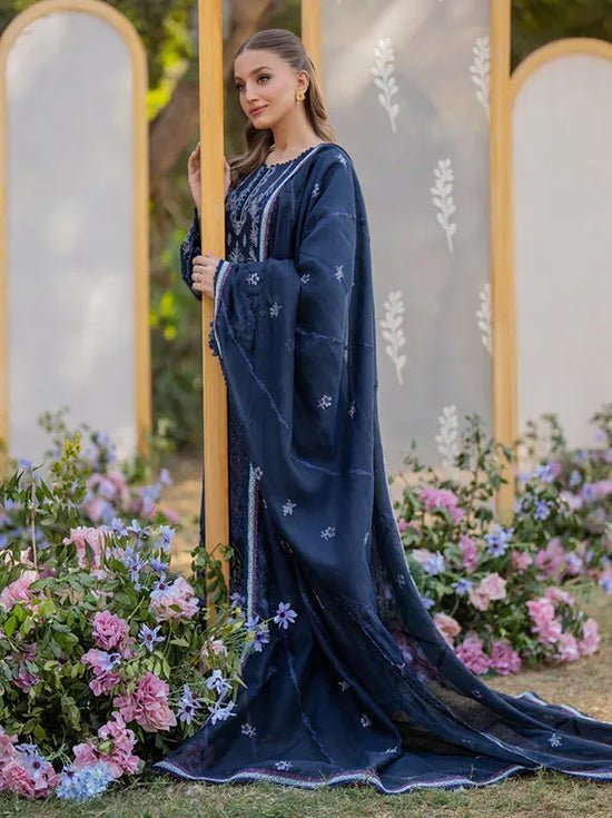 FL - 7 - Embroidered - Chiken Kari Luxury Lawn By Florent - Rabbani Cloth House