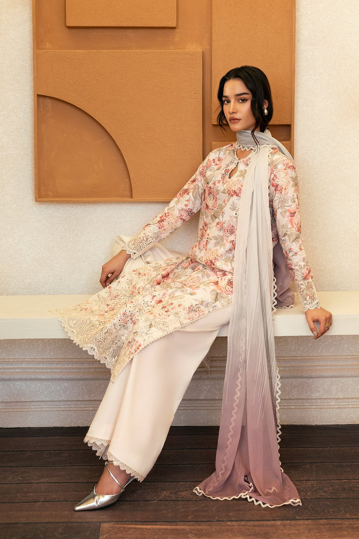 Horizon Faded - Printed Kari - Daybreak For Sun - Ready Days By Afrozeh - Rabbani Cloth House