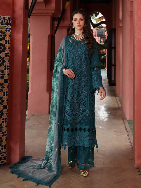 NE-107 - Bazar Unstitched Lawn'25 By Nureh