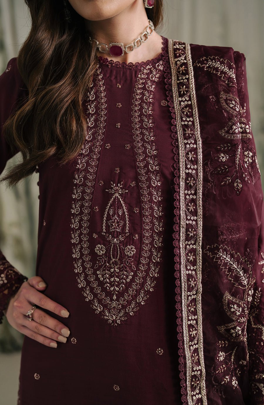 Liana | RW - 04 | Raw Silk Unstitched By Zarif - Rabbani Cloth House