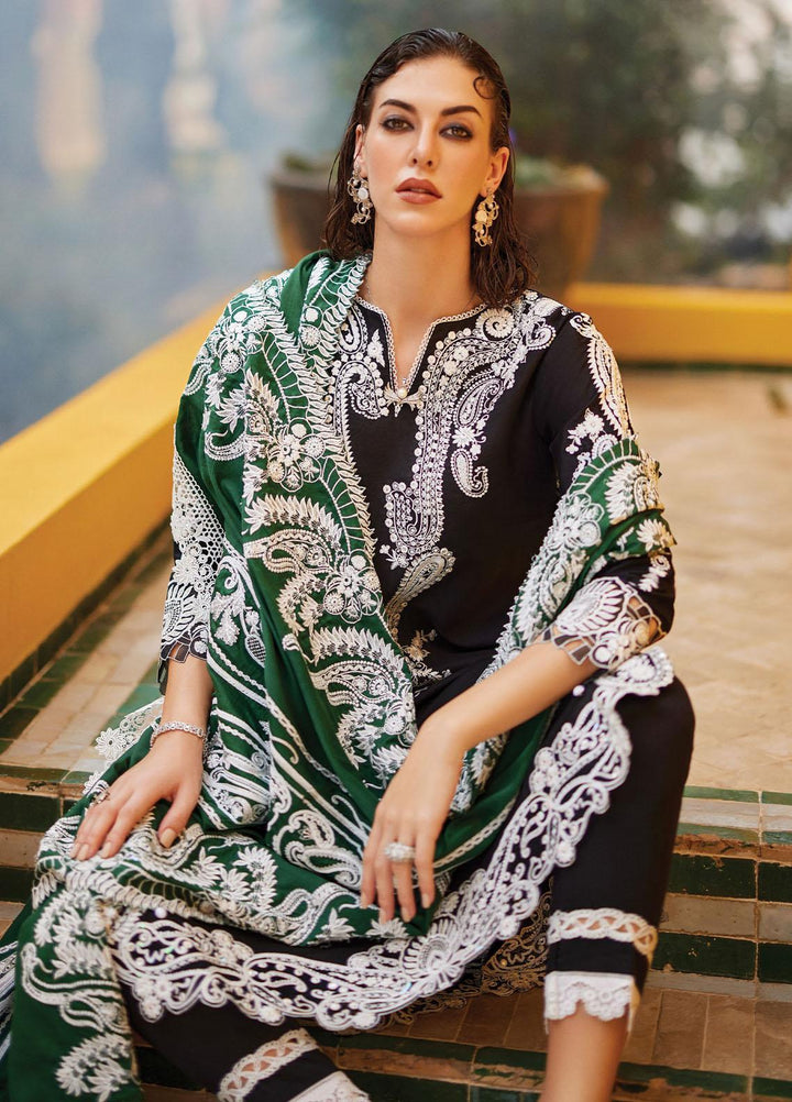 Moroccan Dream – Imane 3Pc Embroidered Sateen Unstitched Suit By Mushq - Rabbani Cloth House