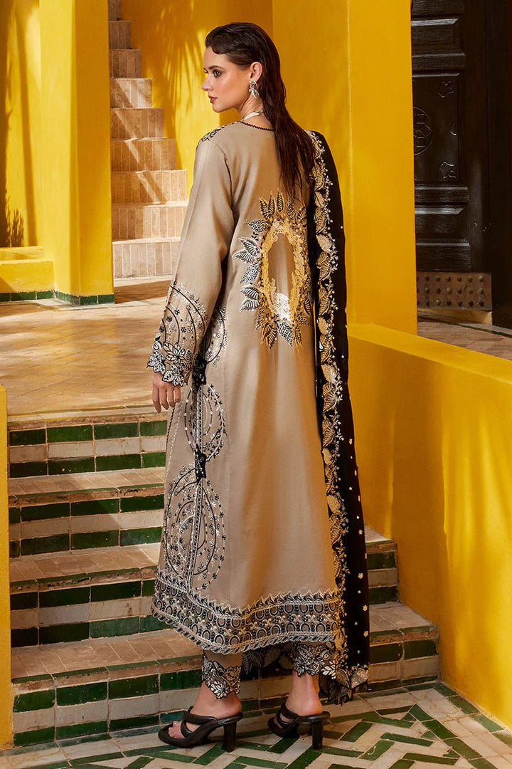 Moroccan Dream – SALMA 3Pc Embroidered Sateen Unstitched Suit By Mushq - Rabbani Cloth House