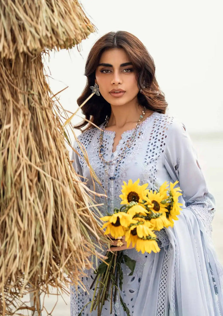NE - 150 - Swiss Lawn - Khuwab Embroidered Lawn By Nureh - Rabbani Cloth House