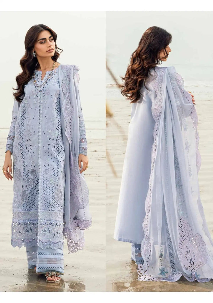 NE - 150 - Swiss Lawn - Khuwab Embroidered Lawn By Nureh - Rabbani Cloth House