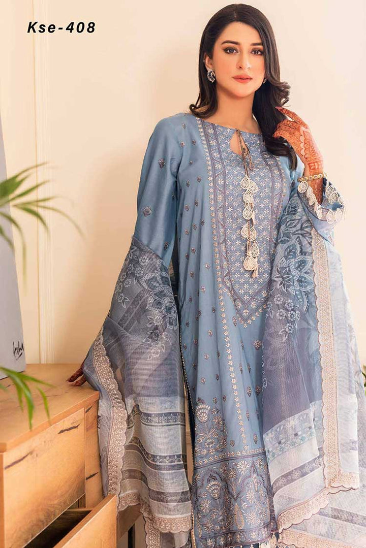 Net Embroidered Lawn 408 VOL 23 by Shaista - Rabbani Cloth House