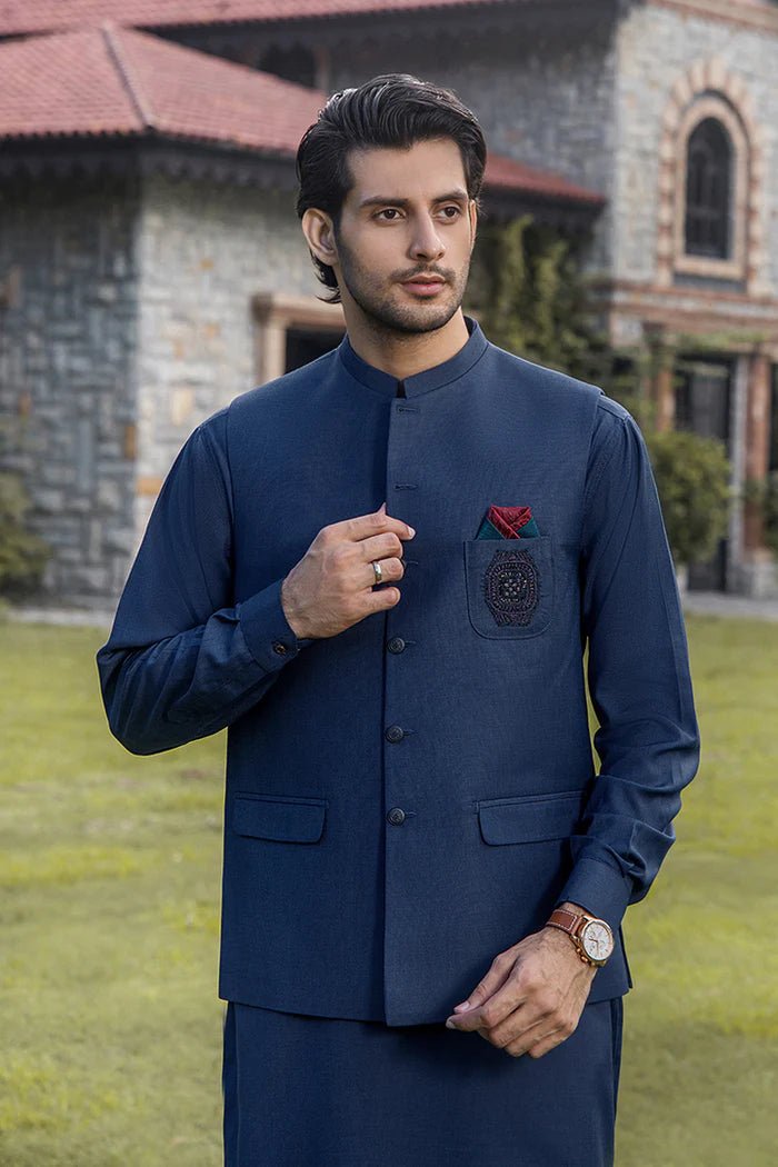 Noshan Mian CH - 2 CM 1208 | Luxury Suit With Waistcoat By Riwaj - Rabbani Cloth House