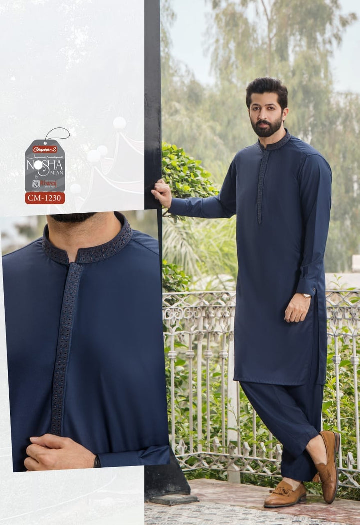 Noshan Mian CH - 2 CM 1230 | Luxury Suit With Waistcoat By Riwaj - Rabbani Cloth House
