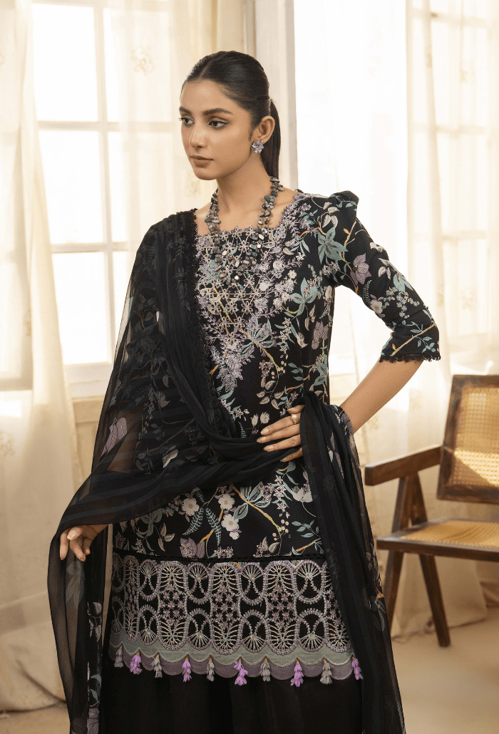 RM02 – Senora Unstitched Collection By Humdum - Rabbani Cloth House