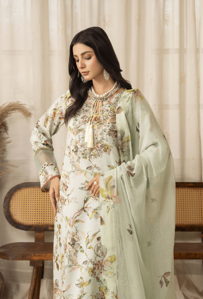 RM09 – Senora Unstitched Collection By Humdum - Rabbani Cloth House