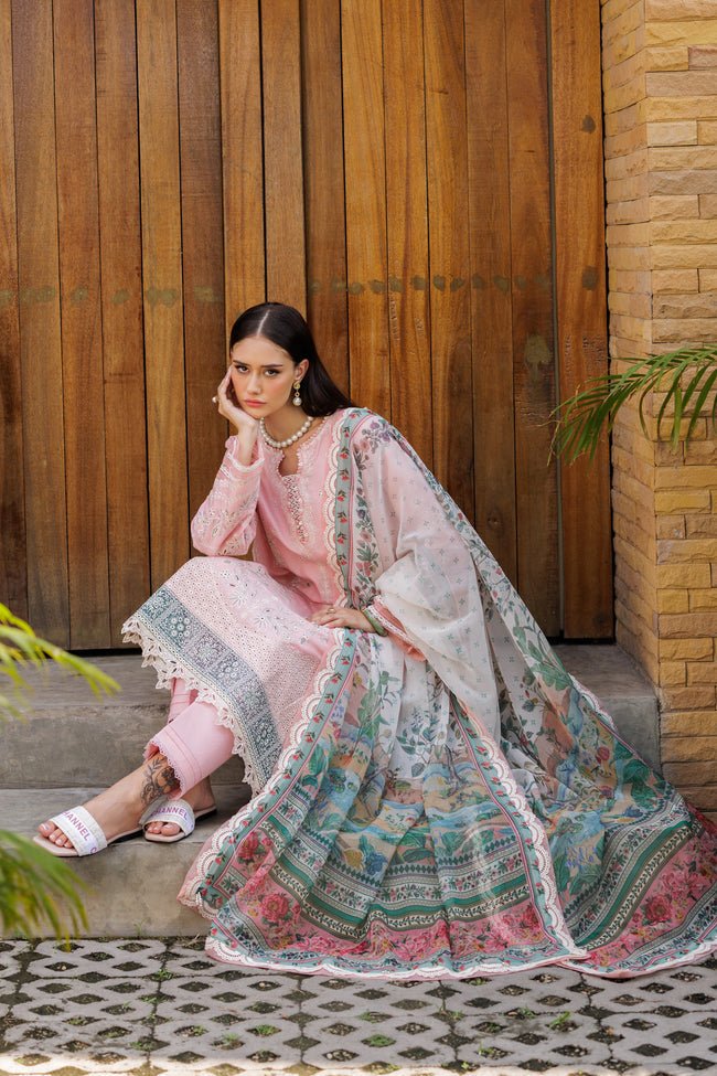 Turin - 05 | Luxury Unstitched | Embroidered Lawn '25 By Xenia - Rabbani Cloth House