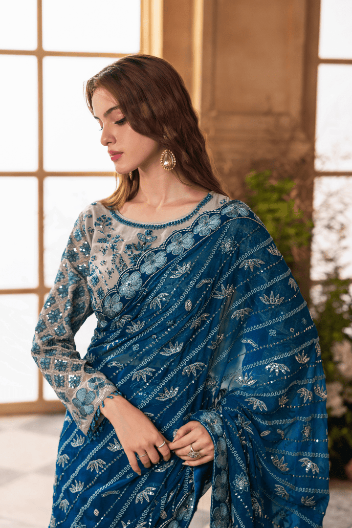 ZC - 05 - Chanchal Embroidered Chiffon Collection By Zebtan - Rabbani Cloth House
