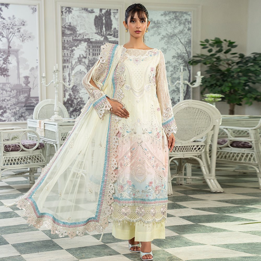 ZM - 01 | Mahroosh Unstitched Chiffon '25 By Zebtan - Rabbani Cloth House