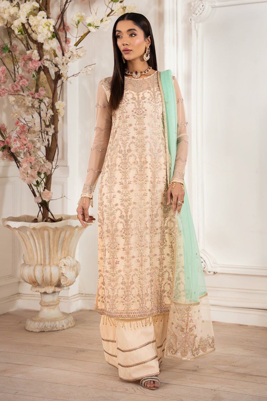 Zoraiz - Z - 05 - Embroidered Heer Unstitched Formals By Zarif - Rabbani Cloth House