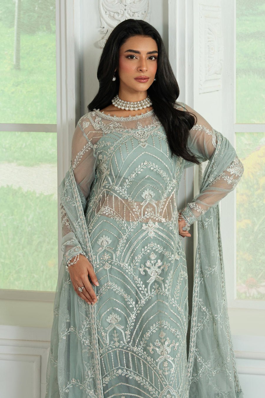 ZRI - 01 - Ruhya - Inara Unstitched Formals By Zarif - Rabbani Cloth House